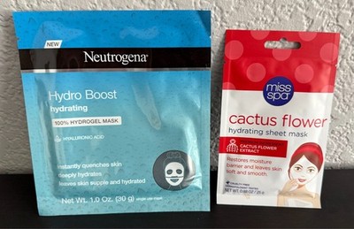 Lot 2 Neutrogena Moisturizing Hydro Boost Face Sheet Mask Miss Spa Cactus Flower