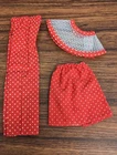 Vintage Barbie 1973 BEST BUY #8691 Red & White Polka Dot Set Hat Skirt Pants