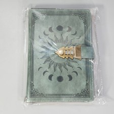 ZXHQ Lock Journal and Pen 240 Page Faux Leather HC Diary 5''x 8'' Green A5