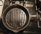 Vintage Wagner Ware #9 Cast Iron Steak Angus Broiler Grill Skillet Pan 11"x2"
