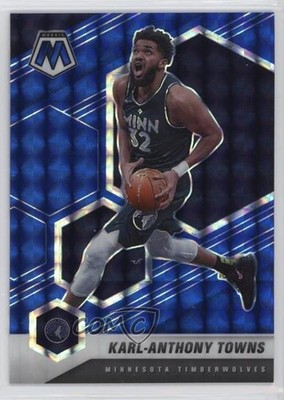 2020-21 Panini Mosaic Blue Mosaic Prizm 28/99 Karl-Anthony Towns #124 uk2