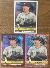 YUKI MATSUI 2025 HERITAGE BASE CHROME 358 + BURGUNDY & PINK SPARKLE REFRACTORS!