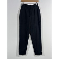 Dolce & Gabbana Black Wool Blend High Old Money Trousers Men's 42 Italy Preppy