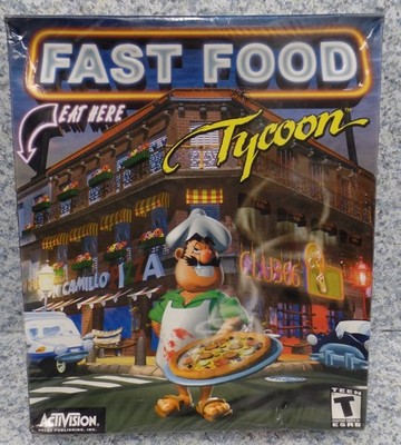 Video Game PC Fast Food Tycoon NEW SEALED Big Box #3 see pics