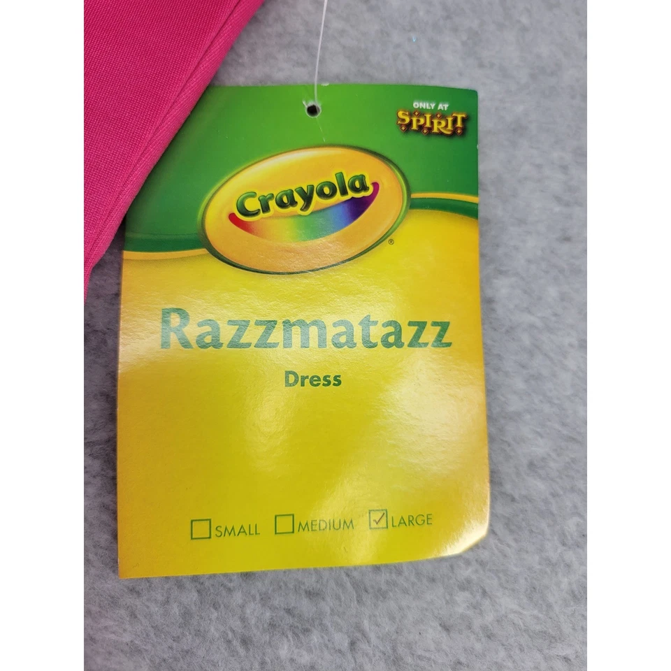 Crayola Razzmatazz Rosa Vestido con Capucha Disfraz Adulto Grande Halloween Foto 3 de 4