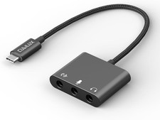 USB C to 3.5Mm Adapter for Live Streaming/Recording, USB C to TRRS Microphone Sp