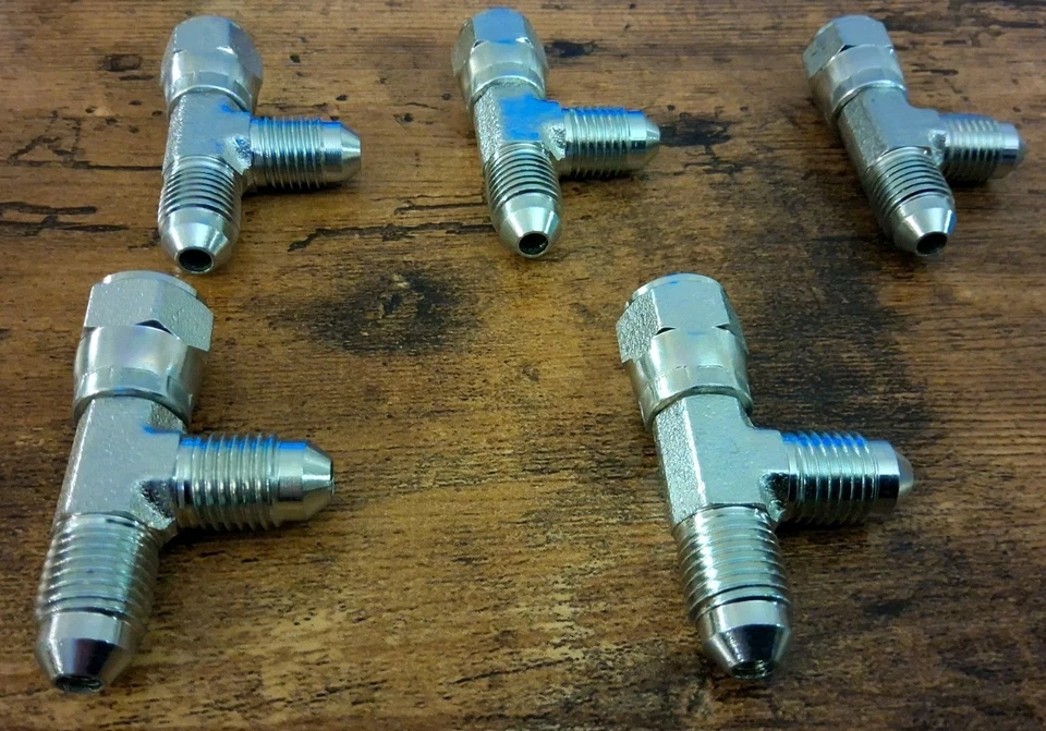 6602-04-04-04 1/4" FJIC GIRATORIO A 1/4" JIC A 1/4" JIC TEE ACCESORIOS LOTE DE 5 Foto 4 de 4