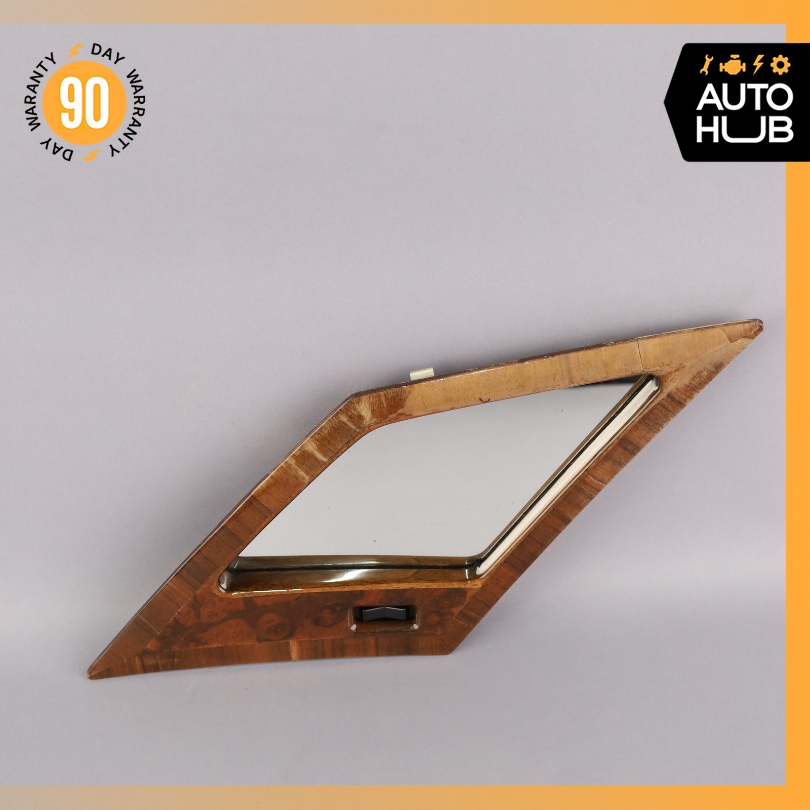 81-98 Rolls Royce Seraph Spirit Rear Right Quarter Vanity Glass Mirror Wood OEM