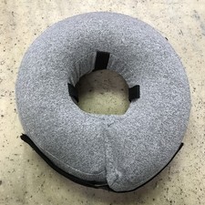 Dog Cone Collar Inflatable Recovery Medical Adjustable Small Medium Dog Gry USED