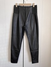 A New Day Women  s Black Faux Leather Leggings Size Medium High Rise Stretch