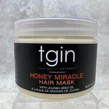 tgin Honey Miracle Hair Mask Deep Conditioner Jojoba Seed Oil 12oz- Brand New!