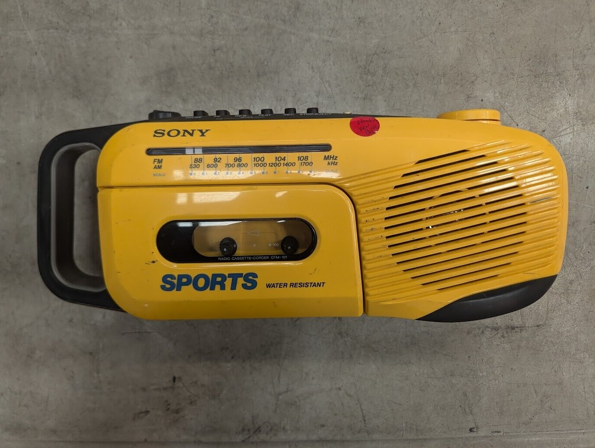 Vintage Sony Water Resistant Sport Radio Model CFM-101