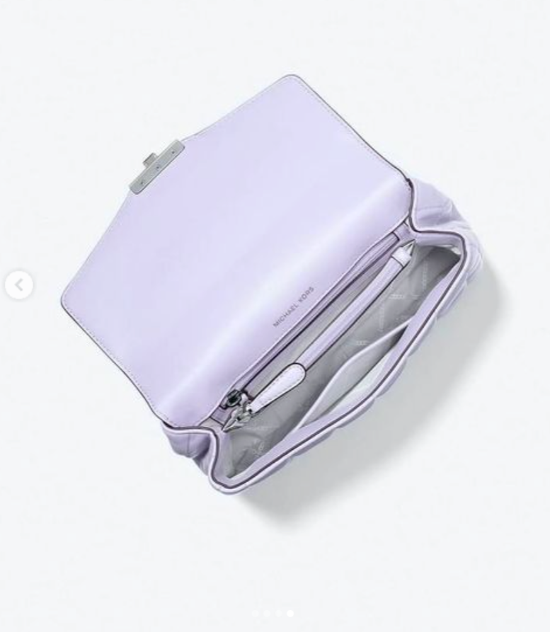 Michael Kors Soho Quilted Large Leather Shoulder Bag in Lavender