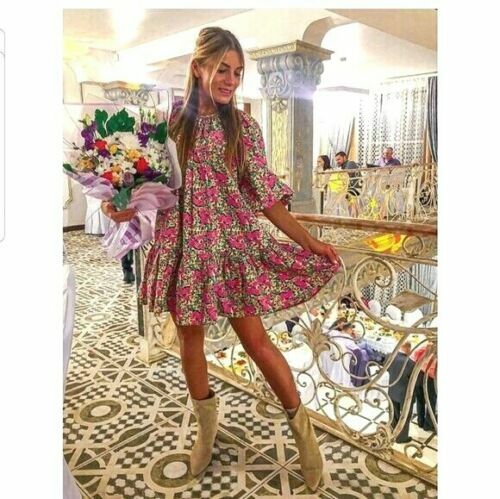 ZARA VOLUMINOUS FLORAL PRINTED DRESS BLOGGERS REF. 6895 051 M MEDIUM - Imagen 1 de 16