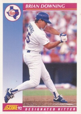 #579 TEXAS RANGERS # BRIAN DOWNING # BASEBALL CARD SCORE NFL '92