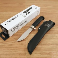 Marttiini Fixed Knife 4.12" 420 Steel Skinner Blade Black Textured Rubber Handle