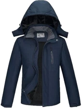 CAMEL CROWN Men's Mountain Waterproof Ski Jackets Warm Winter Snow Coat