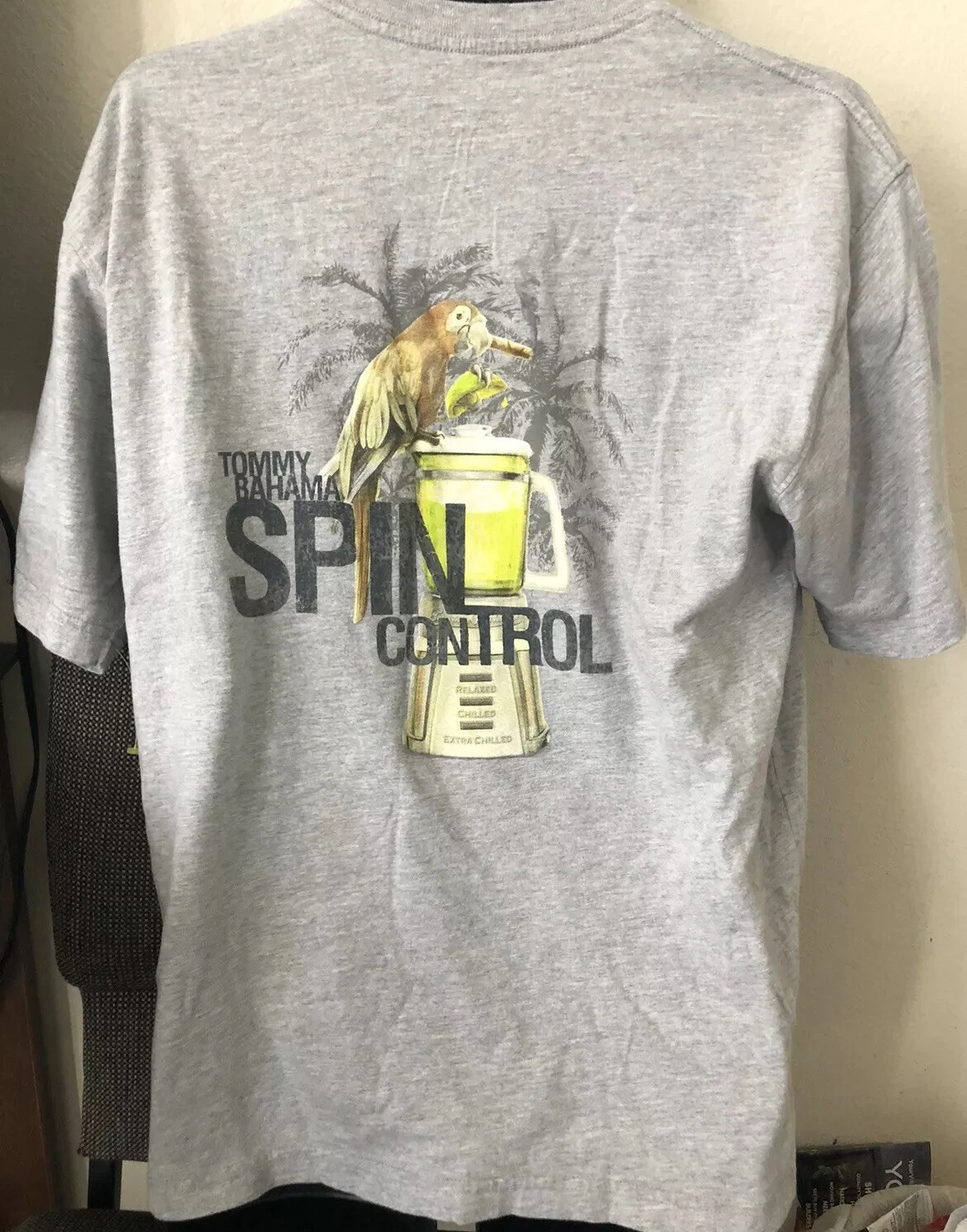 VTG.Tommy Bahama SPIN CONTROL Gigantic BEER MUG Party Vacation Camp T-shirt L