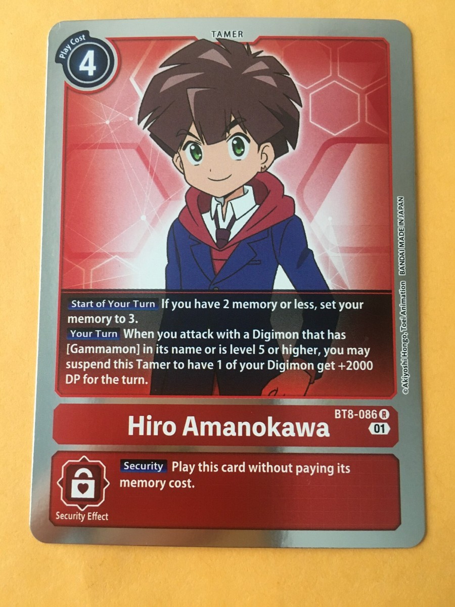 Hiro Amanokawa BT8-086 R Digimon CCG TCG | New Awakening NM | eBay