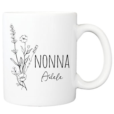 Personalized Nonna Mug Pregnancy Announcement Grandma Est 2023 New Nonna Gift