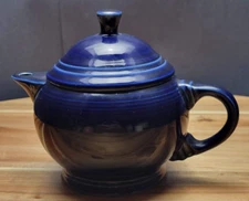 Homer Laughlin Company Fiesta USA 2 Cup Individual Tea Pot Cobalt Blue RETIRED