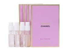 CHANEL CHANCE EAU TENDRE EDP 1.5ml .05fl oz x 4 PERFUME SPRAY SAMPLE VIALS