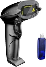 NADAMOO Wireless Barcode Scanner 328 Feet Transmission Distance USB Cordless 1D