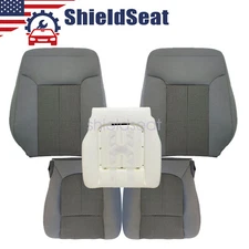 Driver / Passenger Cloth Seat Cover Gray / Driver Foam For 2011-2016 Ford F-250