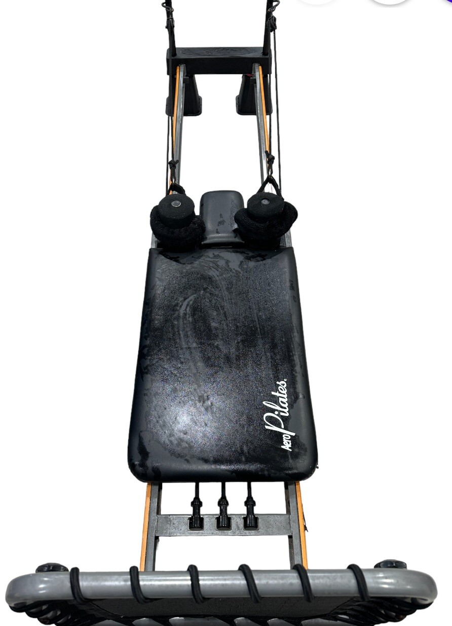 Pilates Aero Reformer 3 black cords + Extended Legs + Sitting Box eBay