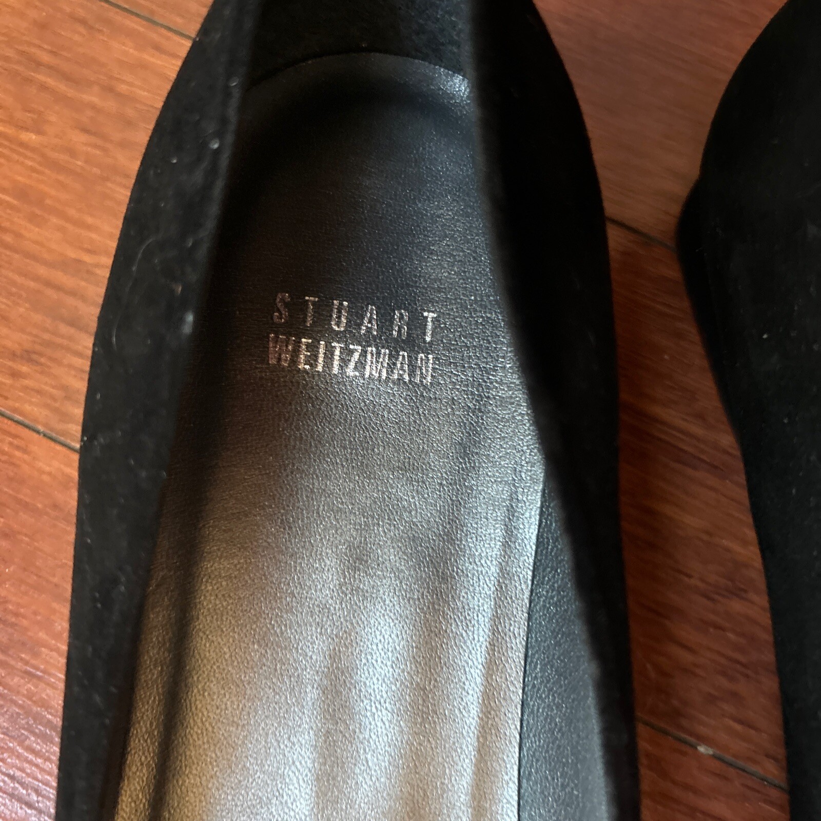 STUART WEITZMAN Round Toe Studded Rose Flats Blac… - image 5