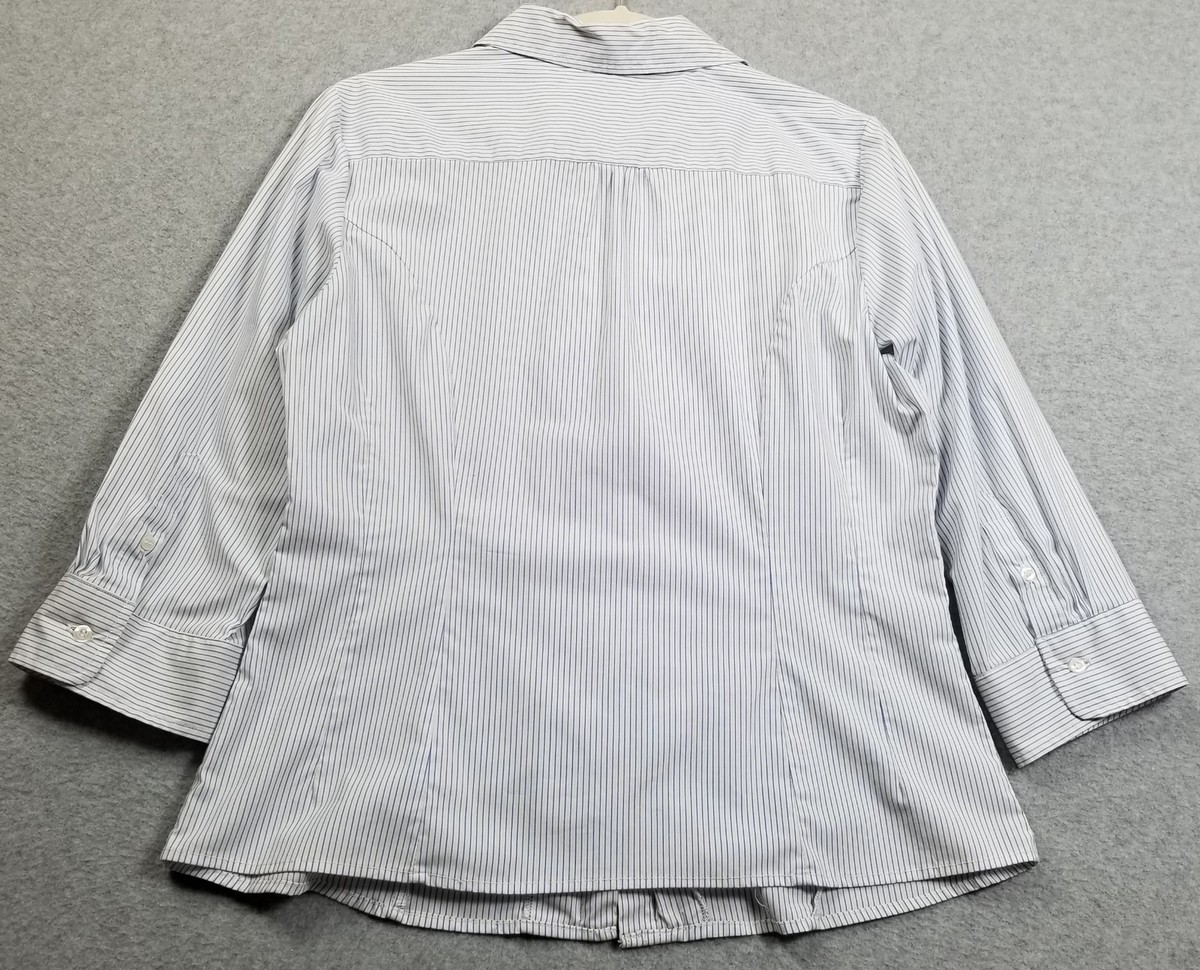 Chemisier Riders By Lee Instantly Slims - Rayé Bleu Et Blanc - Taille S - Manches 3/4