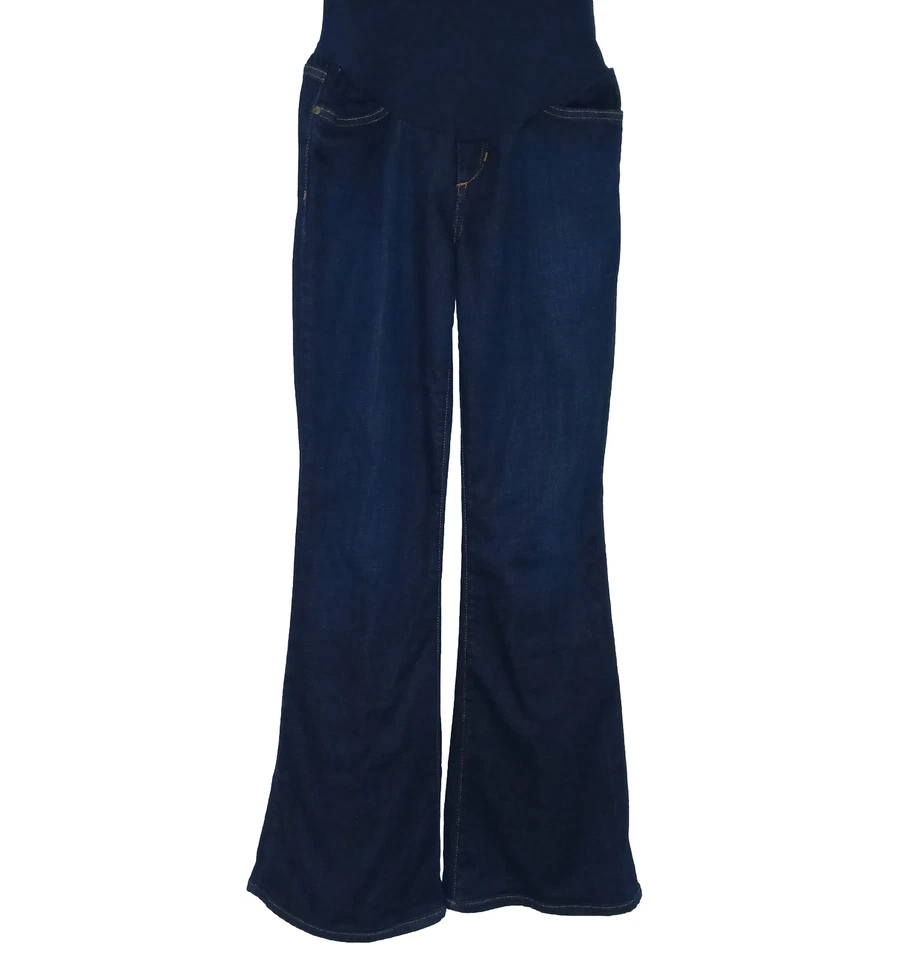 Joe’s Jeans Maternity A Pea in the Pod Women's 29 Full Belly Panel Wide Leg Dark - Image 2 of 4