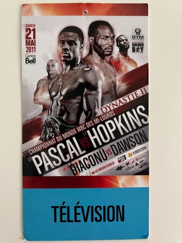 Bernard Hopkins Jean Pascal 2 Ticket Press Pass Boxing Media Credential 5/21/11 - Picture 3 of 10