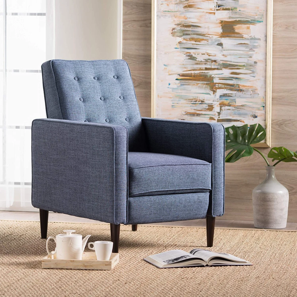 Christopher Knight Home Mervynn Mid Century Modern Fabric Recliner