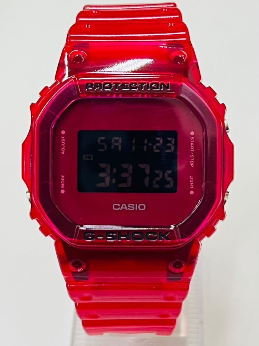【G-SHOCK】DW-5600SB-4JF G-SHOCK CASIO G-SHOCK DW-5600SB-4JF Color Skeleton Series Red Watch