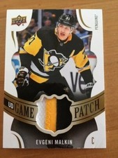 2018-19 Upper Deck Hockey Game Patch GJ-EM Evgeni Malkin Serie 1 (10/15)