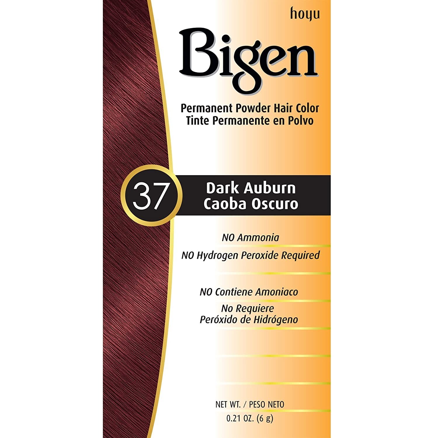 Bigen Powder Hair Color #37 Dark Auburn .21 oz (2 Pack)