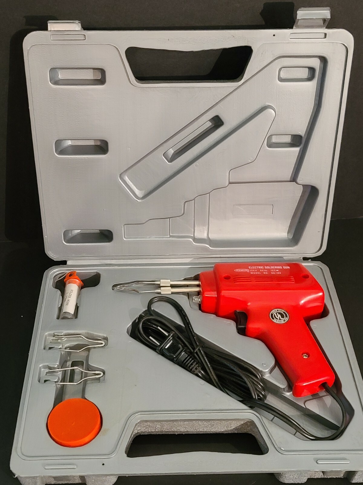 Pemco SG109 100W 5 Piece Soldering Gun Kit Cutter Flux Solder Case