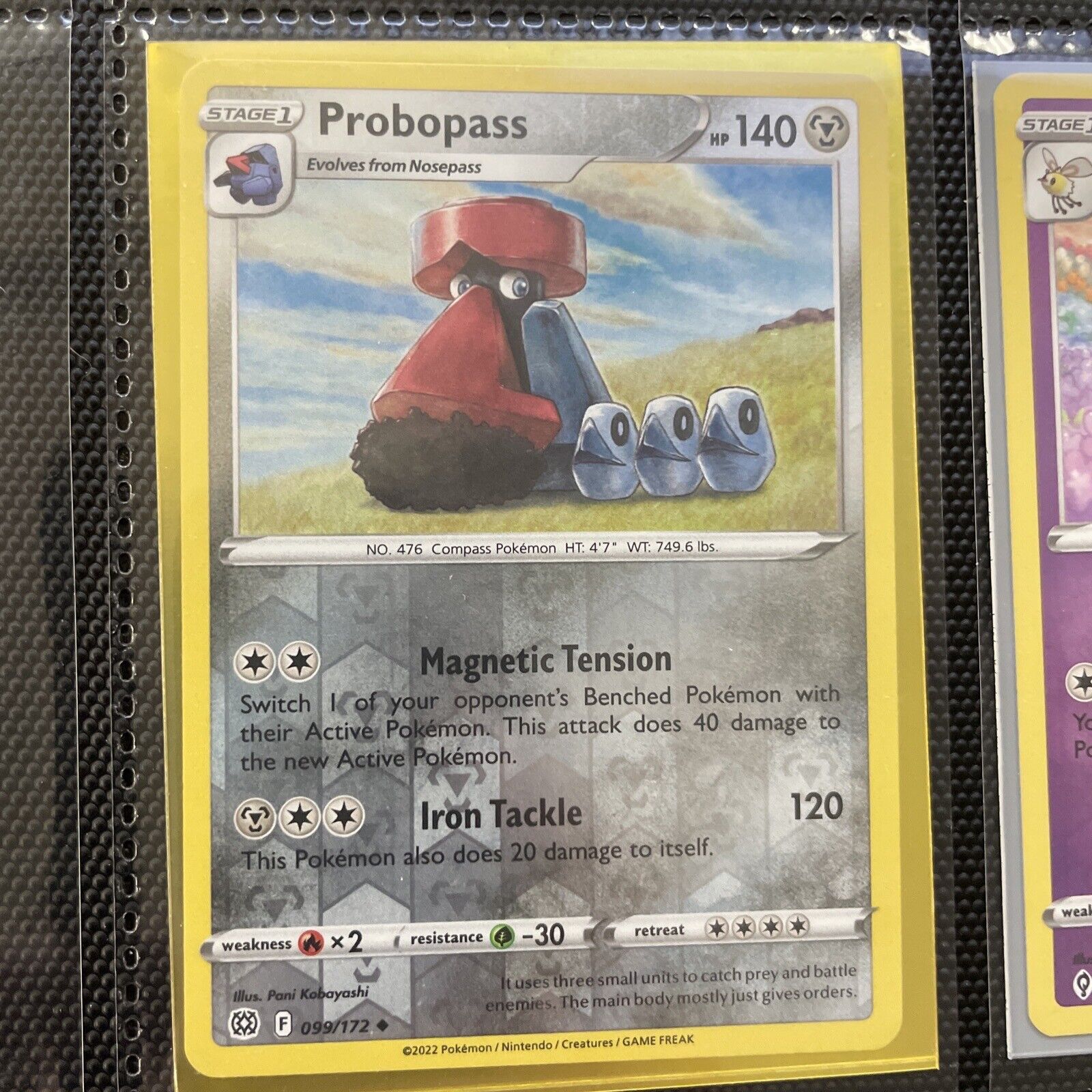 Pokémon TCG Probopass Sword & Shield: Brilliant Stars 099/172 Reverse Holo...