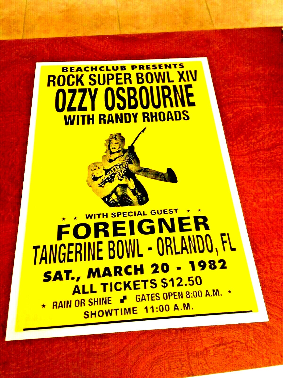 Ozzy Osbourne 14X22 concert poster , Full Color, Tangerine Bowl