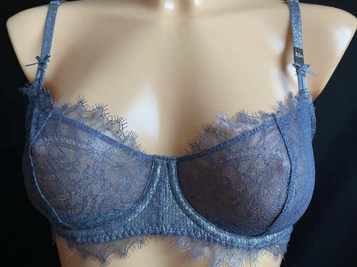 Victoria's Secret Dream Angels Push Up 32D Bra & XS High Waist Thong Set, Grey - Picture 12 of 19