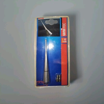 Unitec Kurzstab - Alu-Antenne 10 cm (silber) mit Adapter