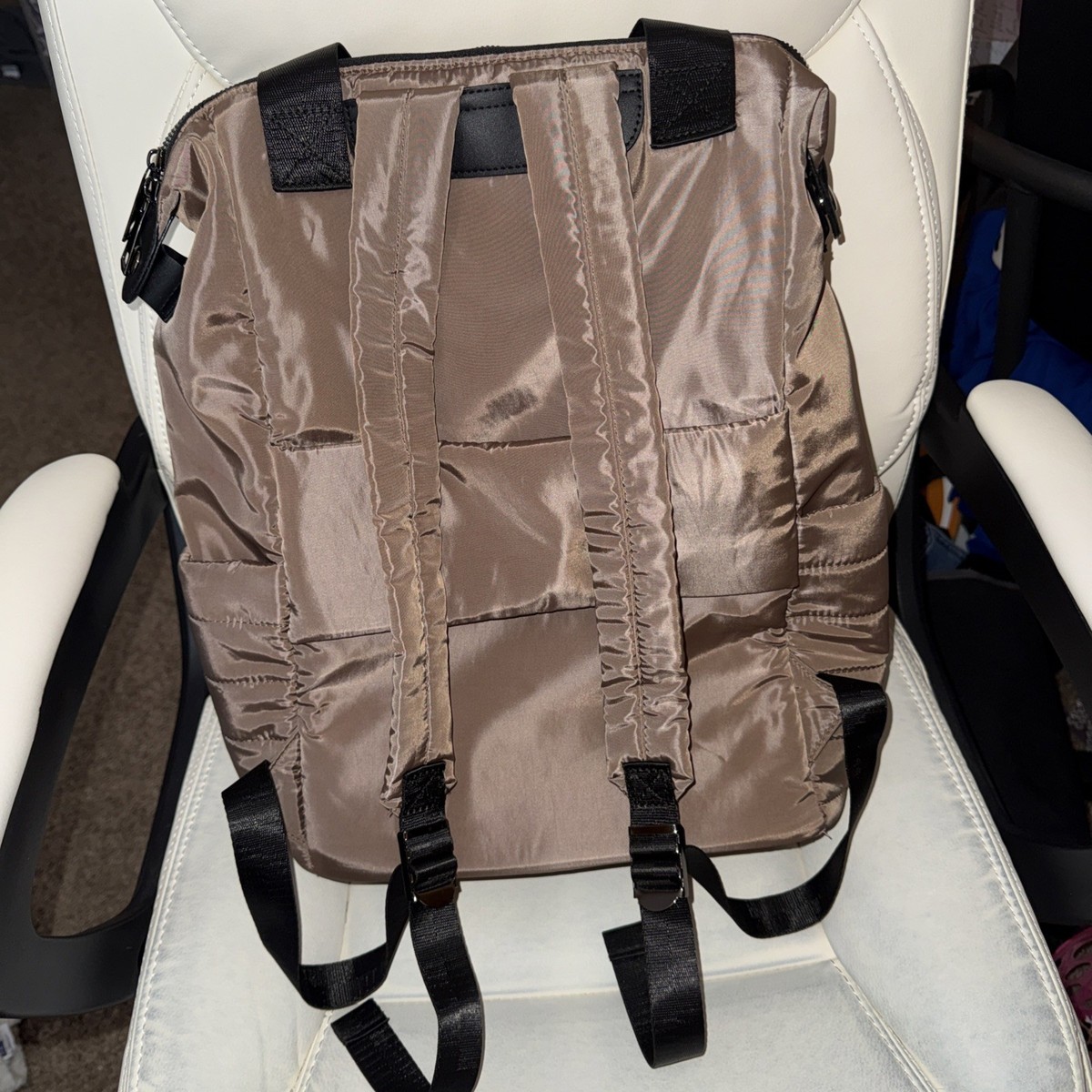 Adrienne Vittadini Black Nylon Backpack Lightweight Travel  display picture 3