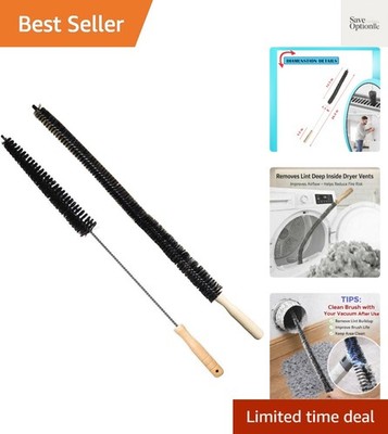 Dryer Vent Cleaner Kit 2-Pack: Flexible Extra Long Lint Brush & Refrigerator ...