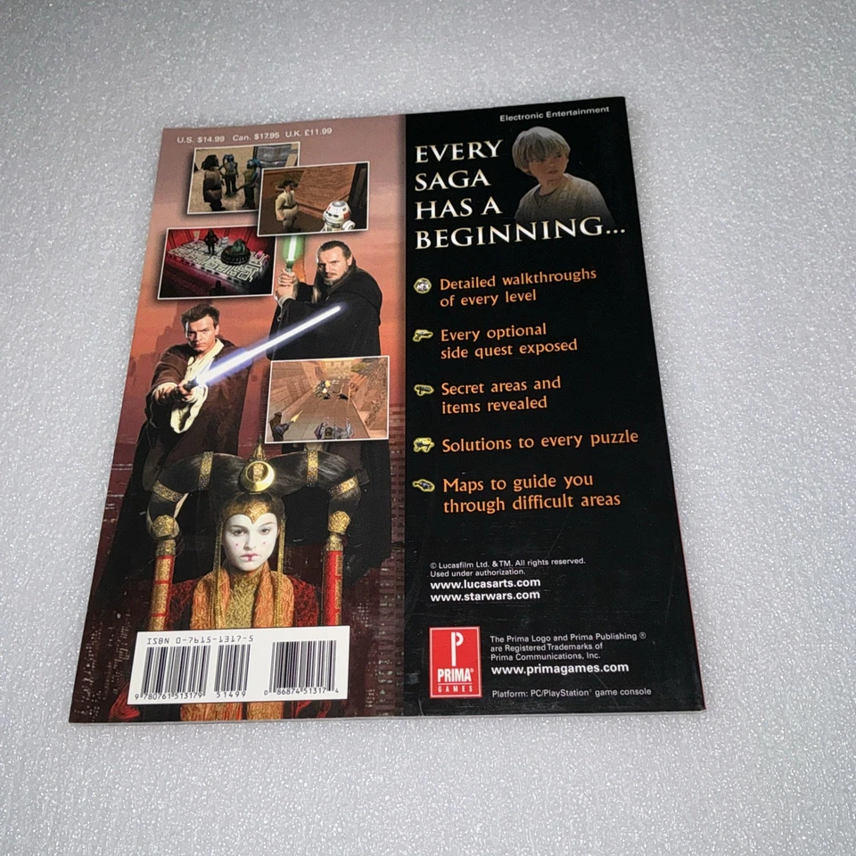 Star Wars Episode 1 Phantom Menace Official Strategy Guide holo foil variant vgc - Image 2 of 4