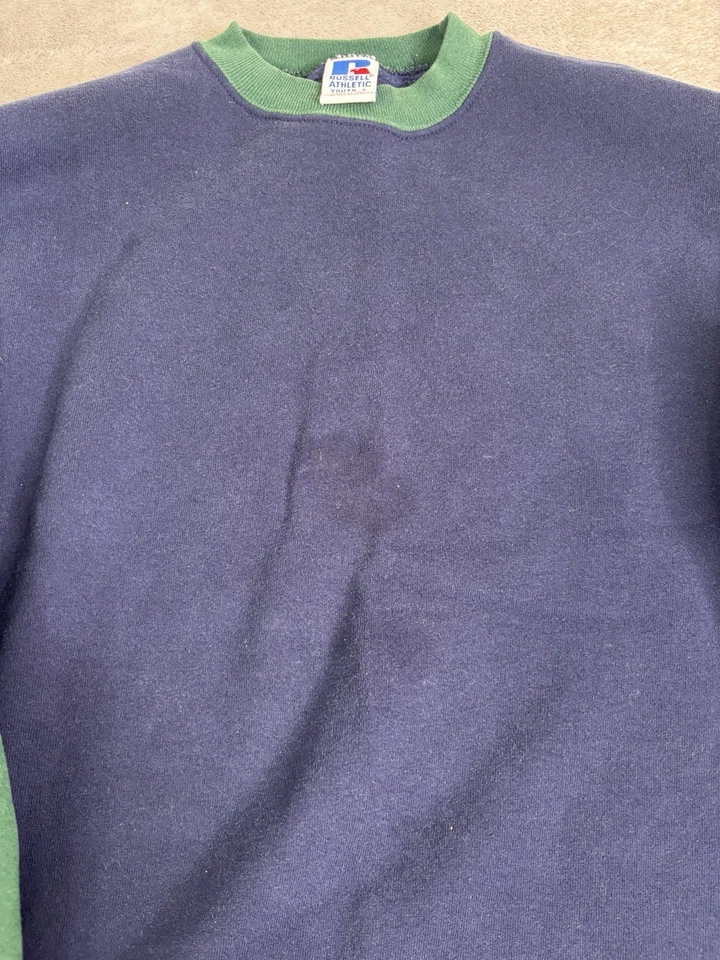 Vintage 90s Russell Athletic Pullover Sweatshirt Boys Size Large Blue  - Image 3 of 4