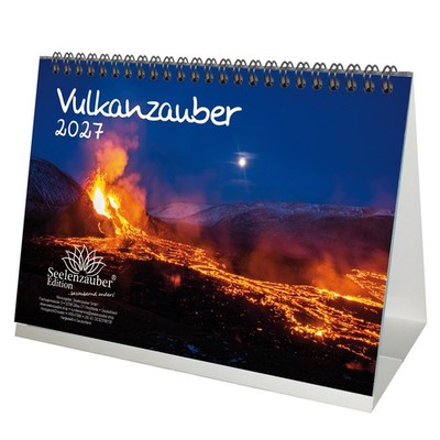 Vulkanzauber DIN A5 Tischkalender für 2027 Vulkan - Seelenzauber