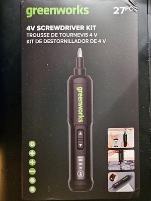 NEW Greenworks 4v Screwdriver  Kit