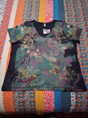 Gitano Vintage NWT 90's Floral Print Graphic T-Shirt Women s Size 22/24