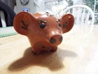 Stangl RARE!! ENGLOBE DECORATED GINGERBREAD PIGGY #1076 BY ROSE HERBECK 4"